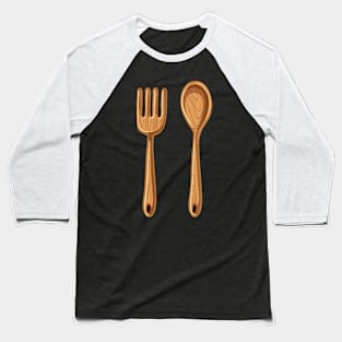 Handcrafted Wooden Utensils Baseball T-Shirt